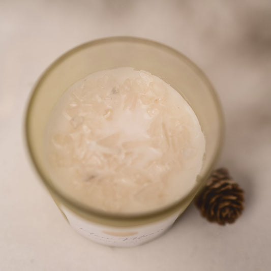 New Moon Quartz Manifestation Candle | Boho Beth