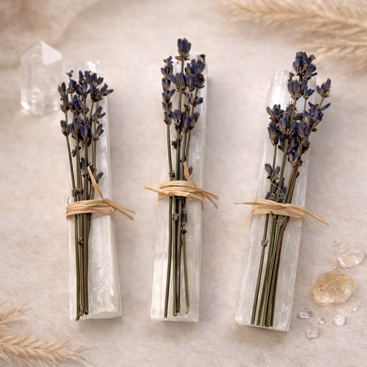 Sleep Ritual Lavender and Selenite Wand Bundles