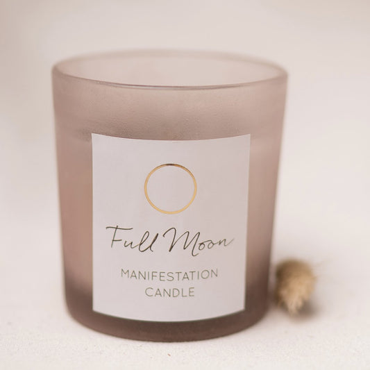 Full Moon Manifestation Crystal Candle | Boho Beth