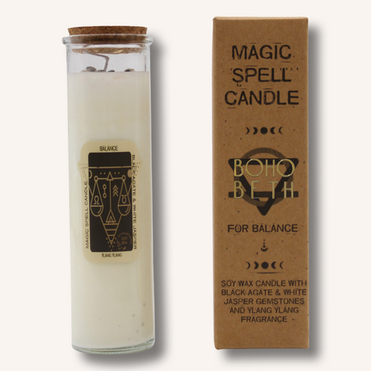 Balance Crystal Manifestation Spell Candle | Boho Beth