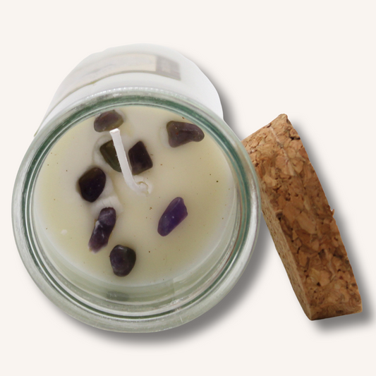Success Amethyst Crystal Manifestation Spell Candle | Boho Beth