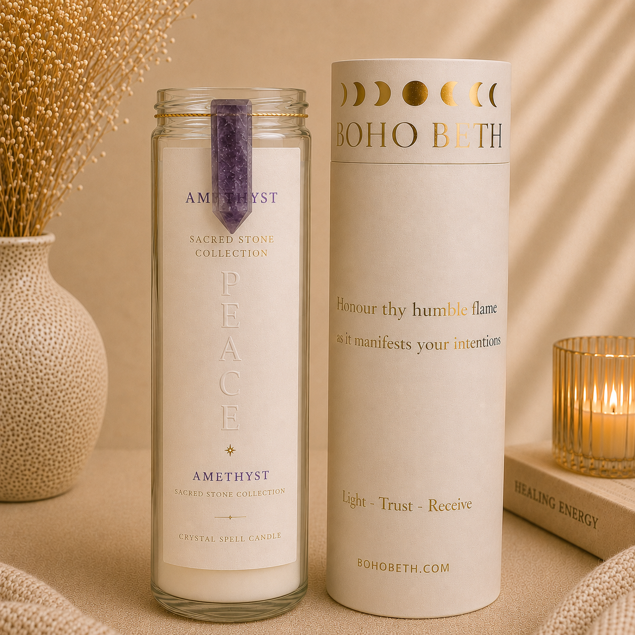 Amethyst Candle Ritual for Peace