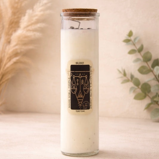 Balance Manifestation Crystal Spell Candle