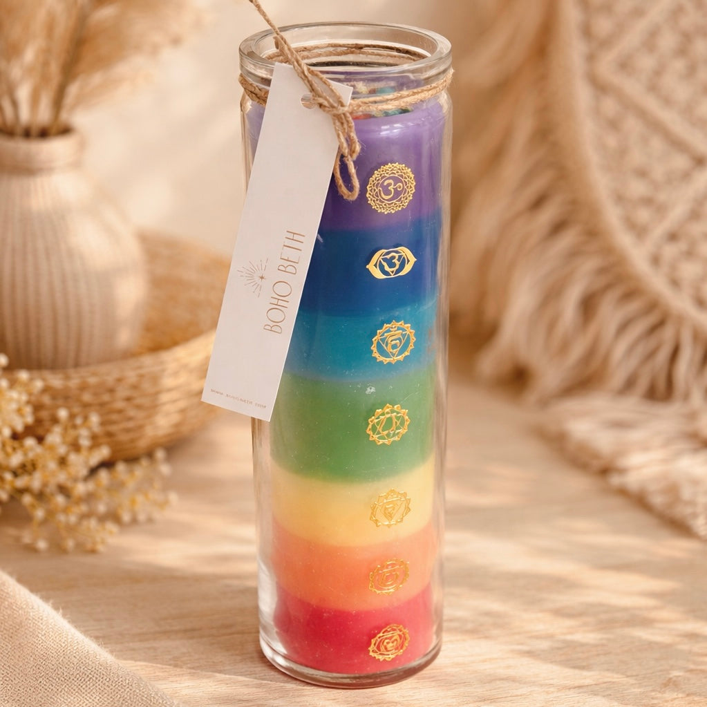 Chakra Crystal Prayer Candle
