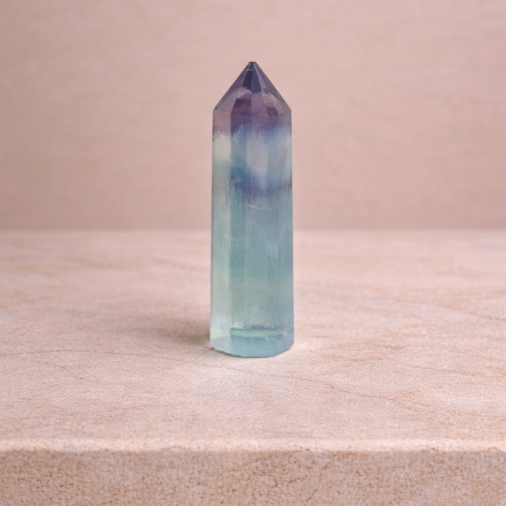 Boho Beth Fluorite Crystal Point for manifestation 