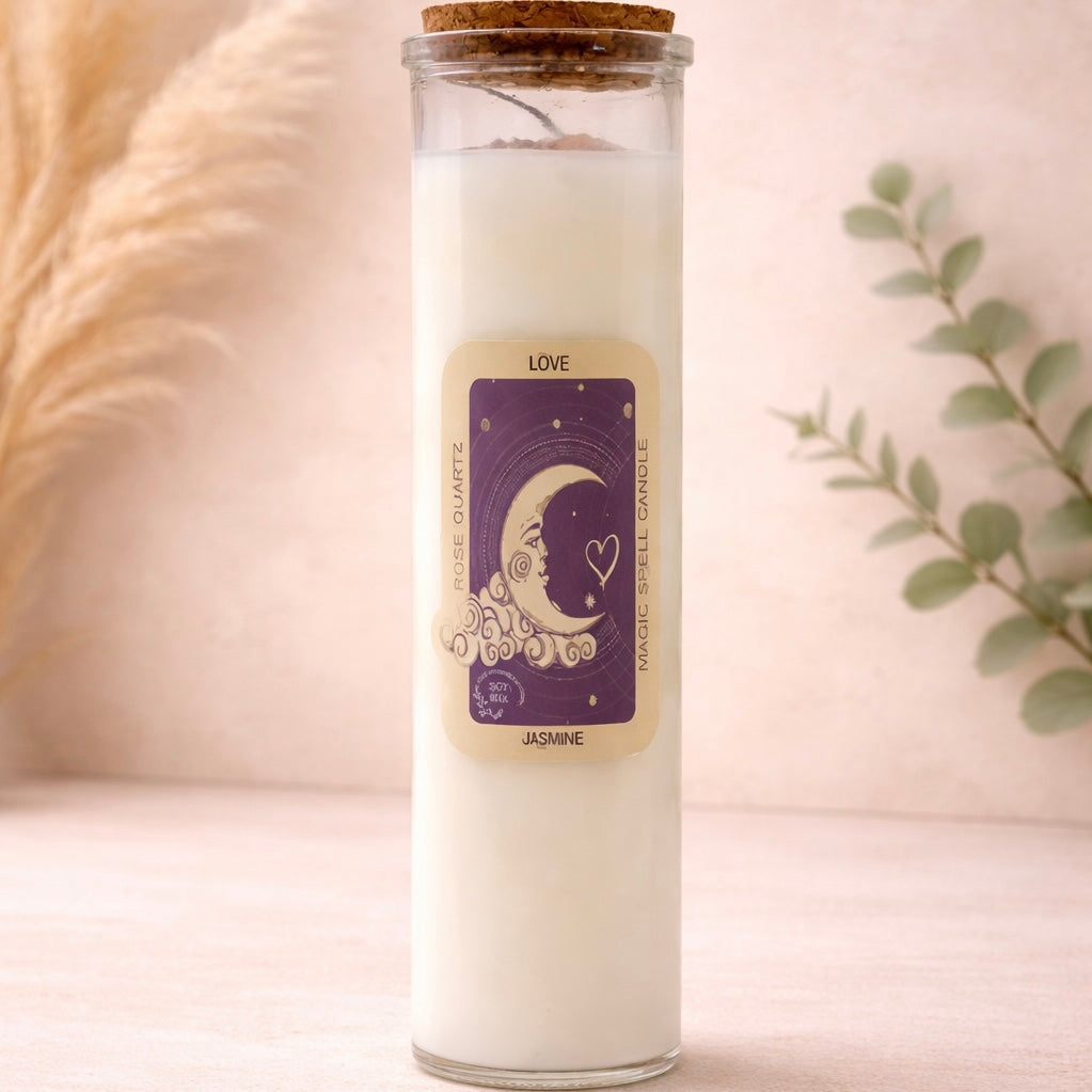 Love Manifestation Crystal Spell Candle
