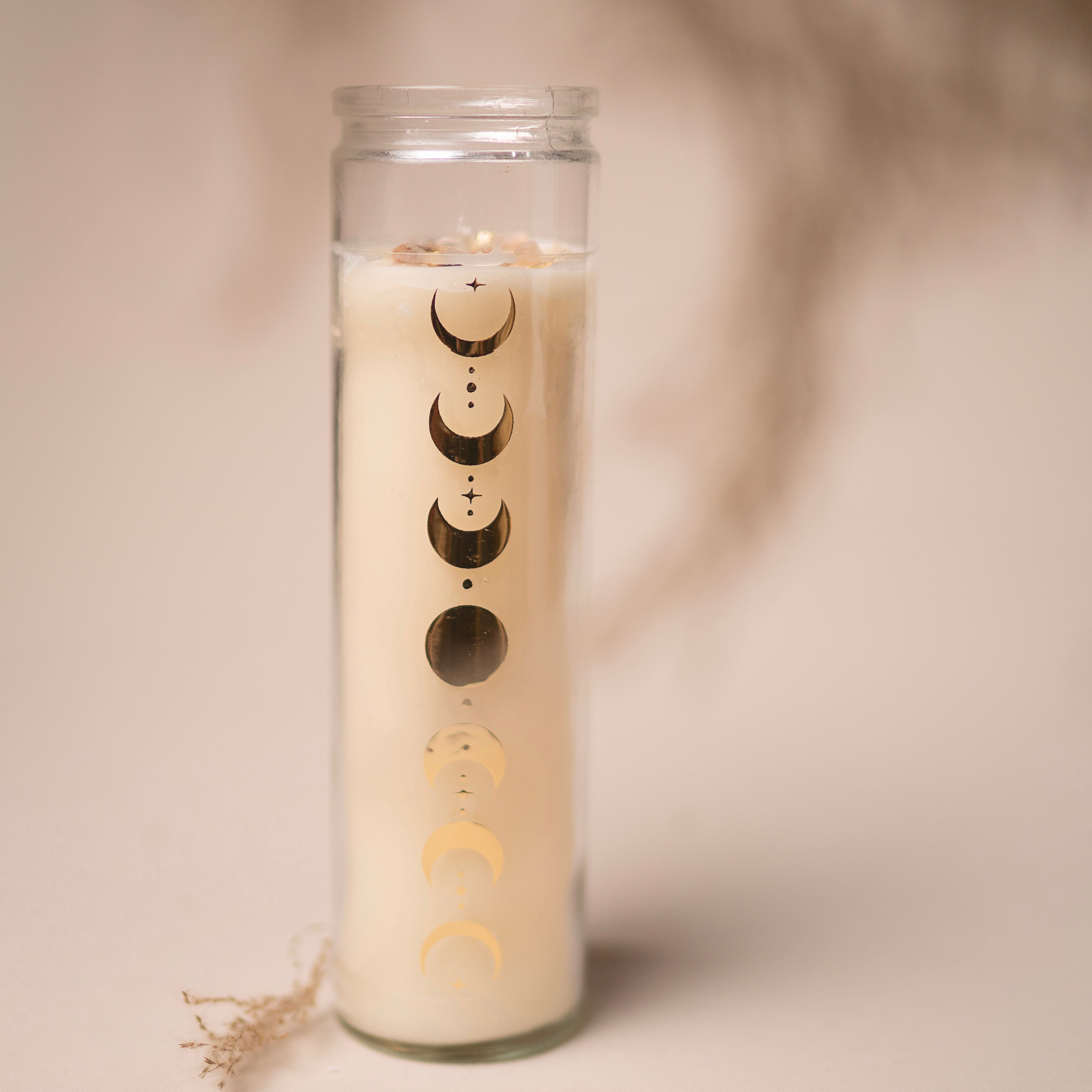 Moon Phase Crystal Prayer Candle | Boho Beth