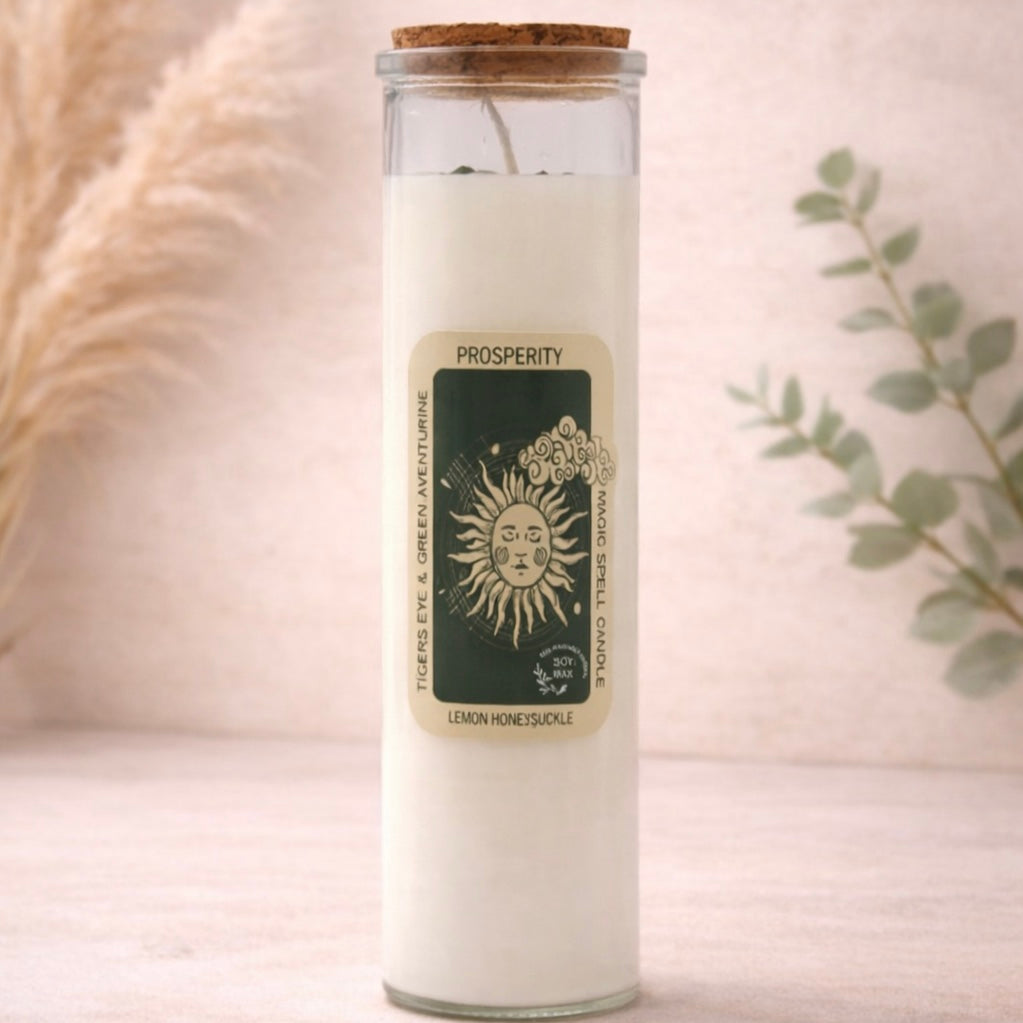 Prosperity Manifestation Crystal Spell Candle