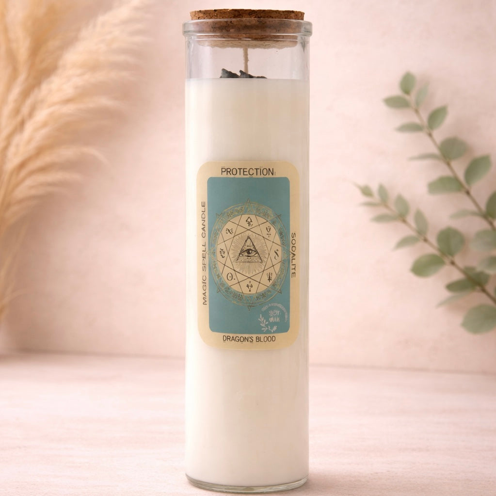 Protection Manifestation Spell Crystal Candle