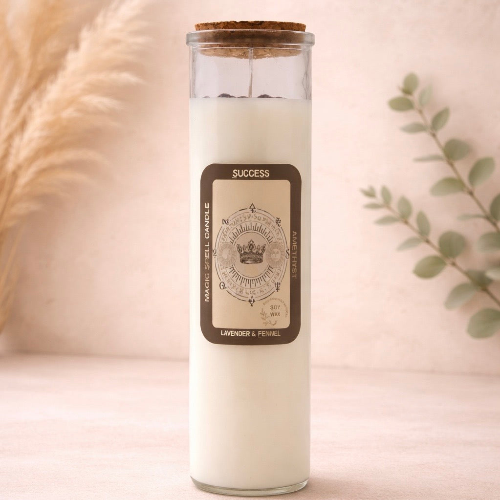 Success Manifestation Crystal Spell Candle