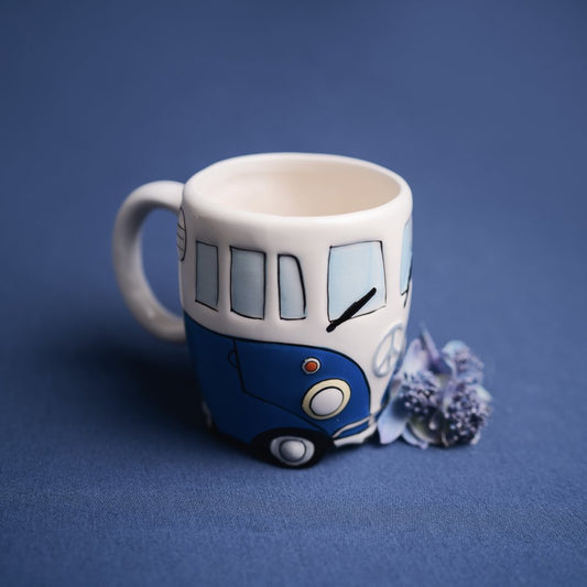 Blue VW Camper Van Mug | Boho Beth