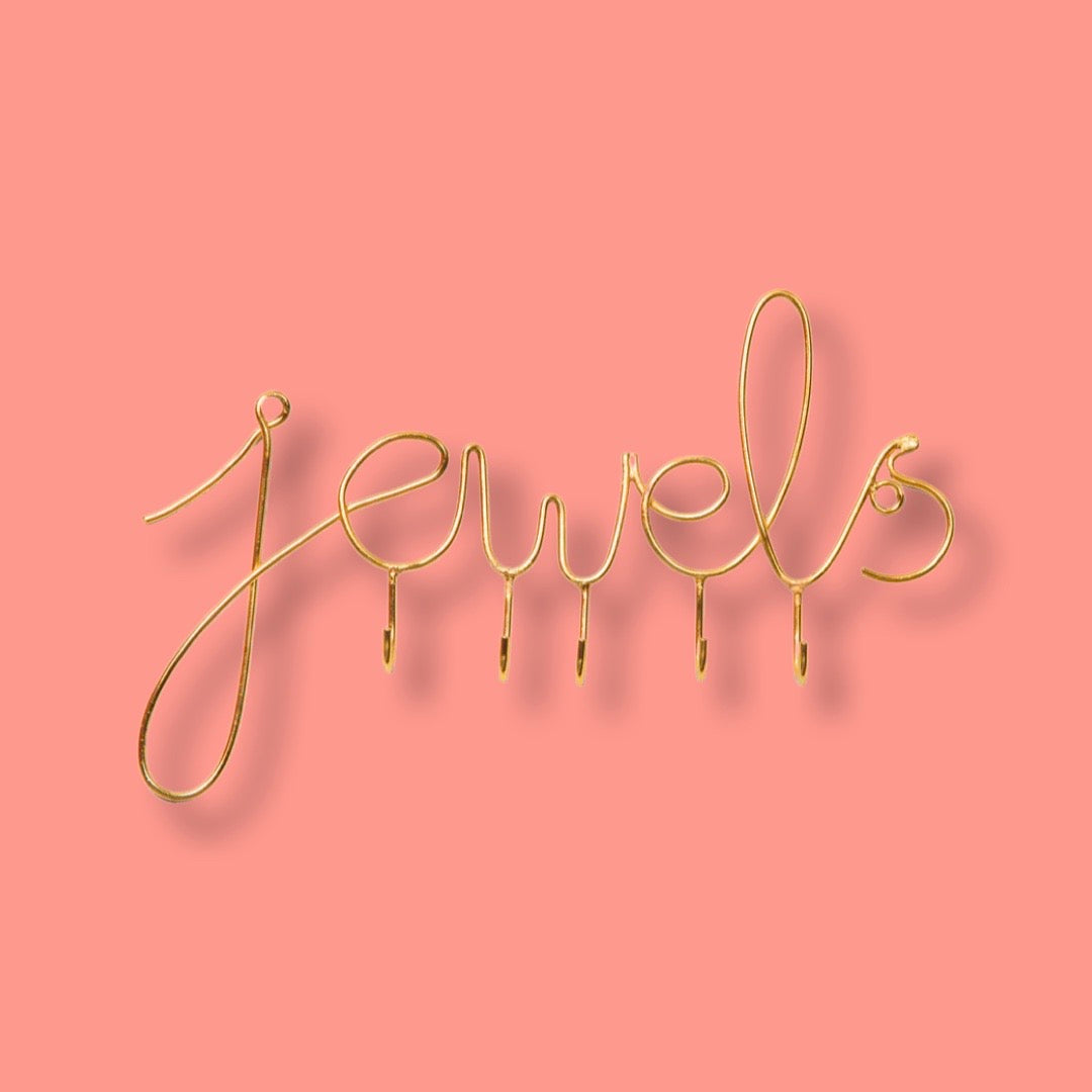Jewels Word Brass Hooks