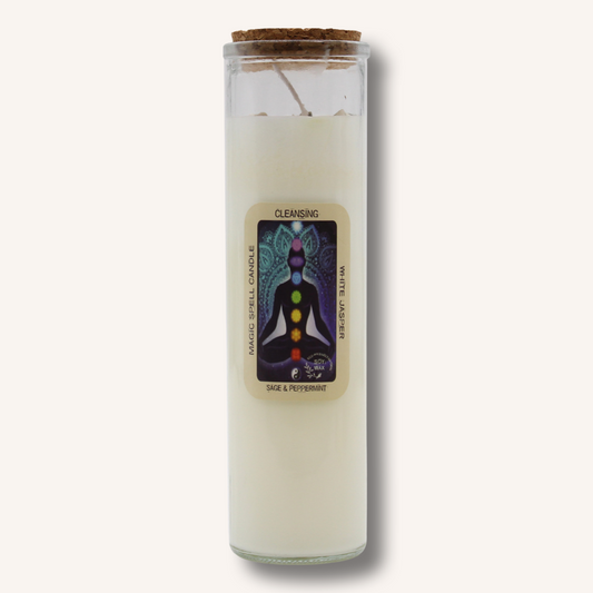 Cleansing Crystal Manifestation Spell Candle
