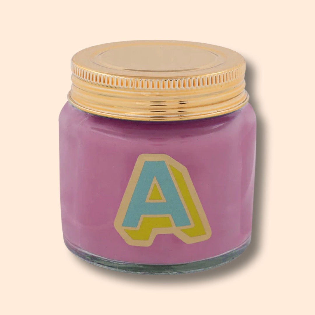 Pop Art Letter A Scented Candle Jar | Boho Beth