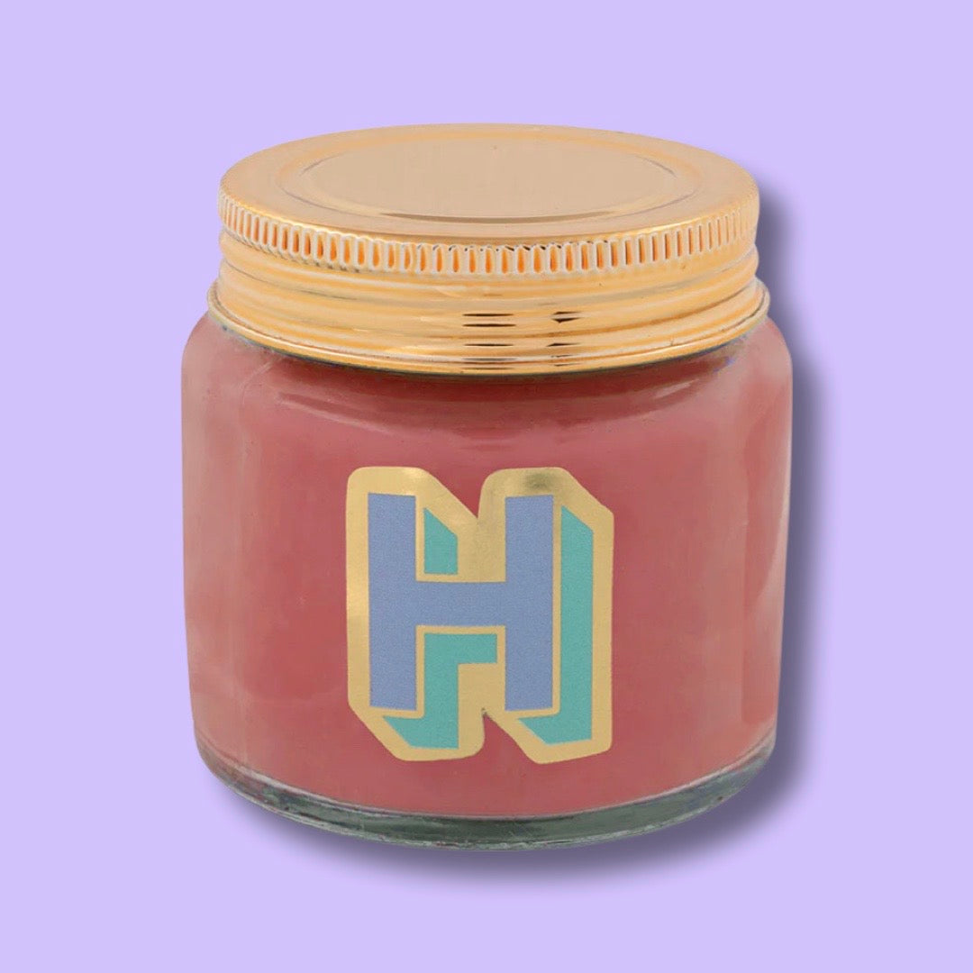 Pop Art Letter H Scented Candle Jar | Boho Beth