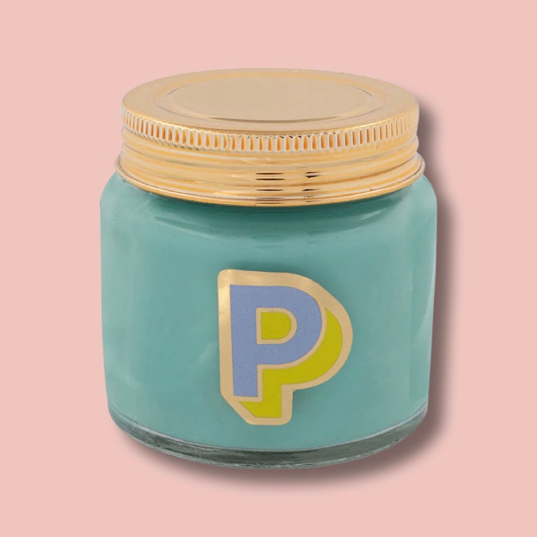 Pop Art Letter P Scented Candle Jar | Boho Beth