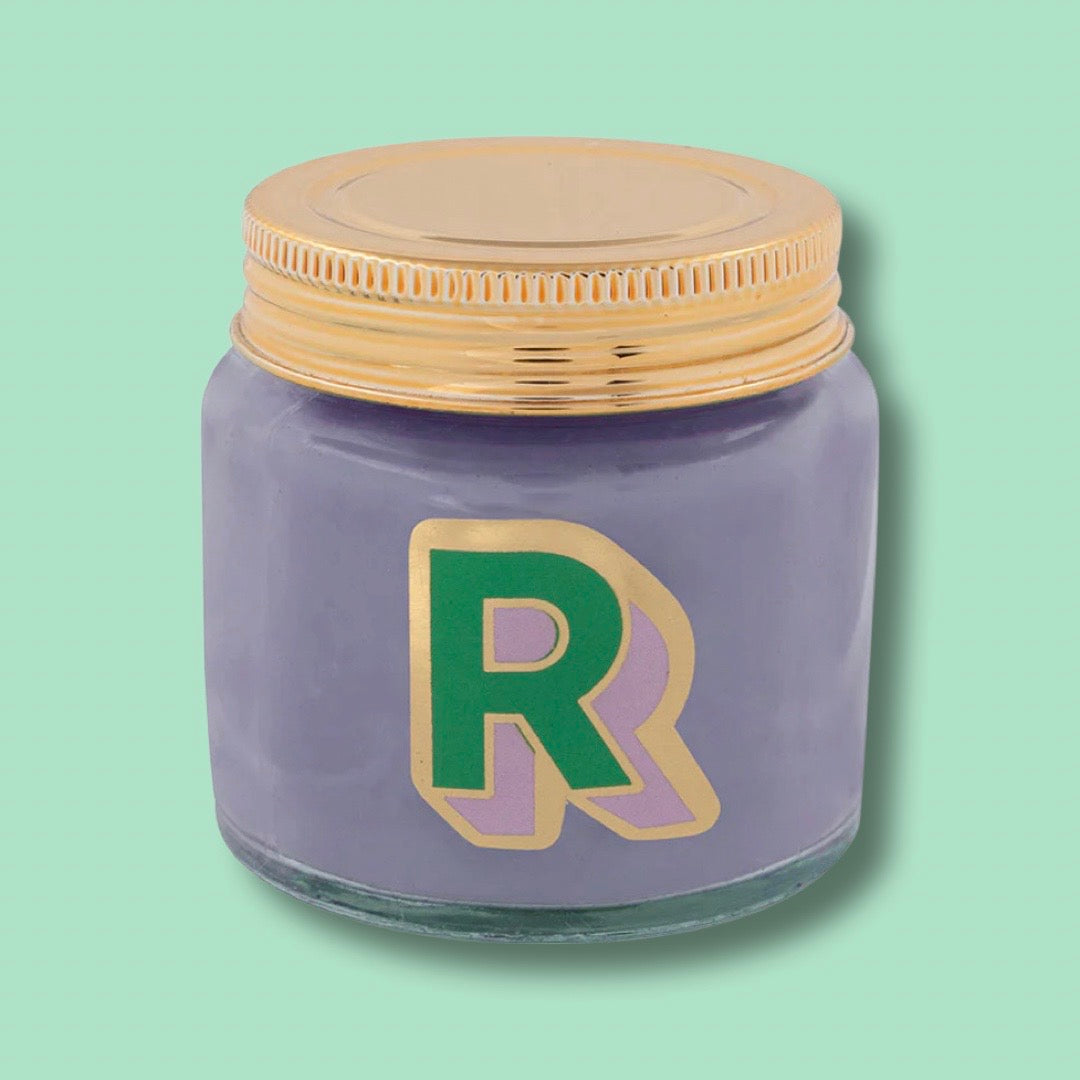 Pop Art Letter R Scented Candle Jar | Boho Beth
