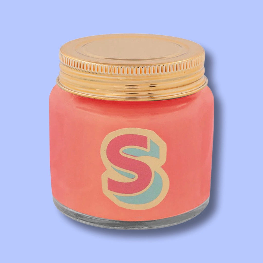 Pop Art Letter S Scented Candle Jar | Boho Beth