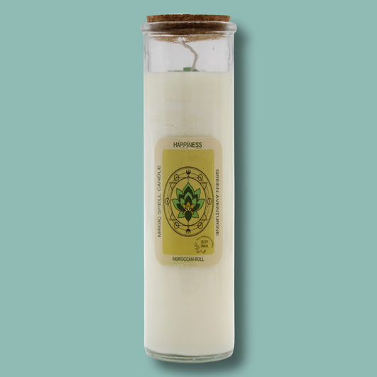 Happiness Crystal Manifestation Spell Candle | Boho Beth