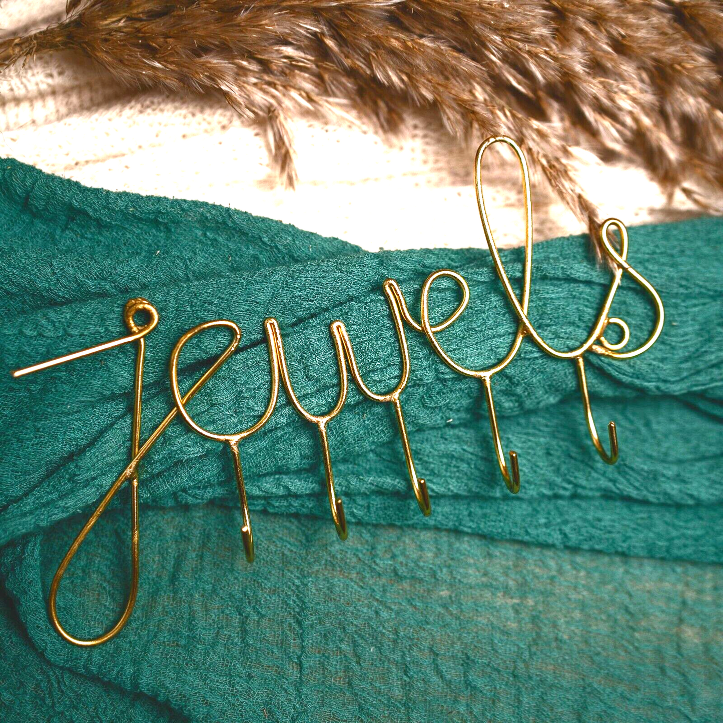 Jewels Word Brass Hooks