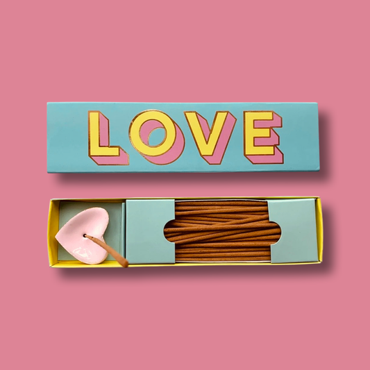 Love Retro Pop Art Incense Heart Gift Set