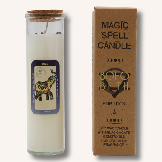 Luck Manifestation Spell Crystal Candle