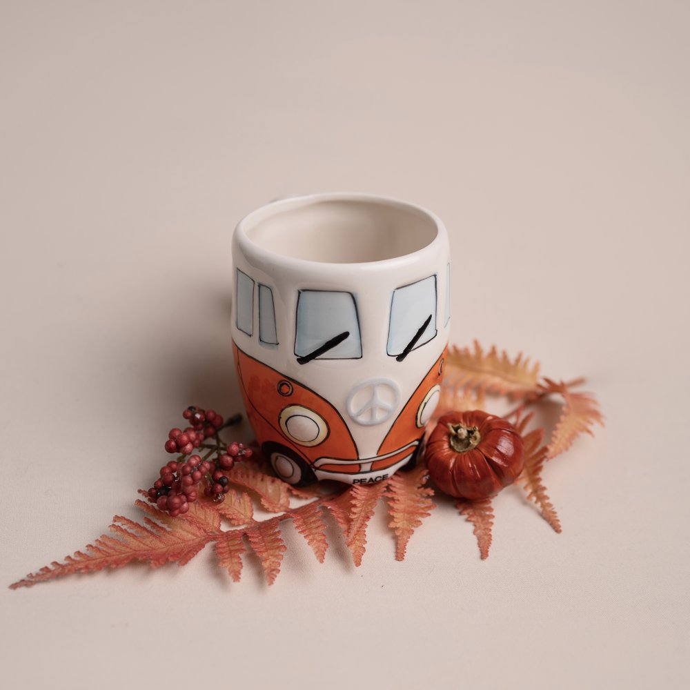 Orange VW Retro Camper Mug | Boho Beth