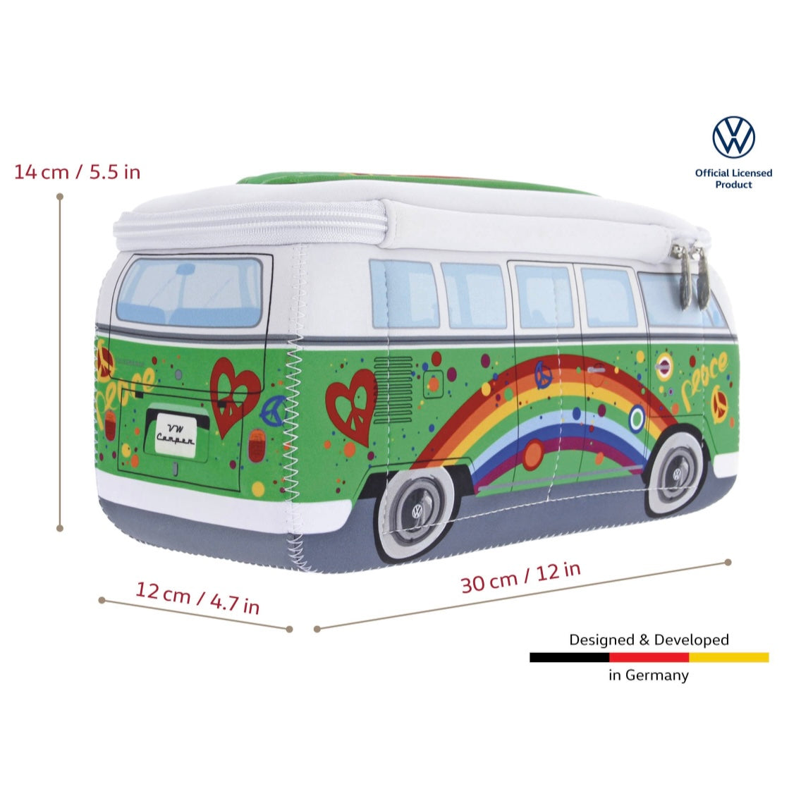 Volkswagen Peace 3D Camper Travel Bag - Size
