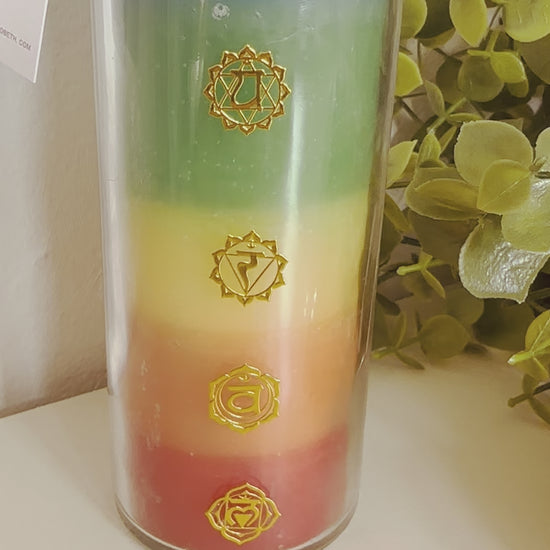Chakra Crystal Healing Candle | Boho Beth